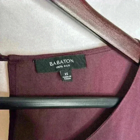 Babaton Aritzia 100% silk dark  purple dress - Picture 3 of 6